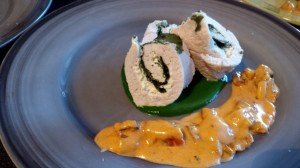 Roulé de dinde fromage frais et épinard