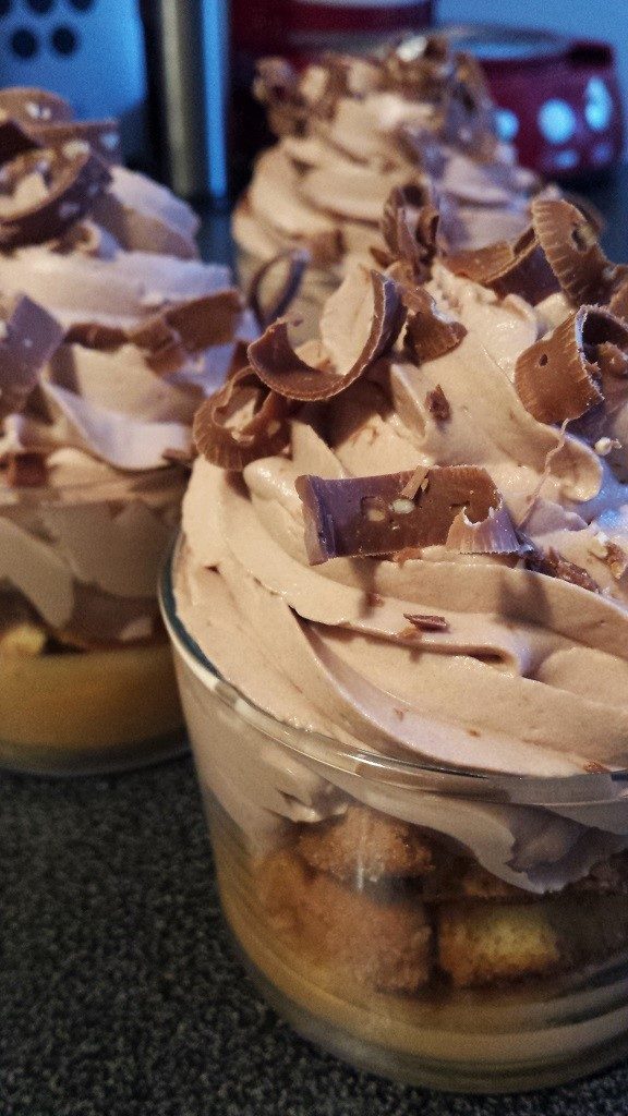Verrine sablée trois chocolats