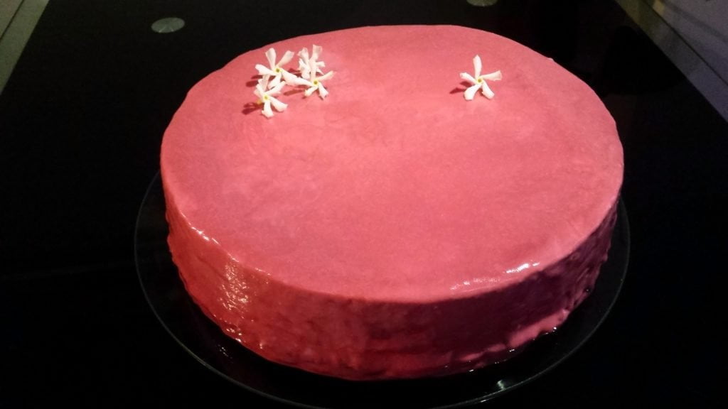 Pink Jasmine - Entremet crémeux jasmin et mousse framboise
