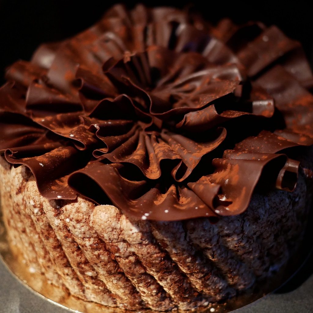 Feuille d'automne au chocolat