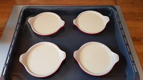 La cuisson des crème brûlée