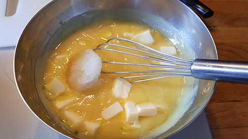Crème citron - Le beurre et la gélatine