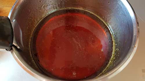 Glaçage caramel - Arrêter la cuisson