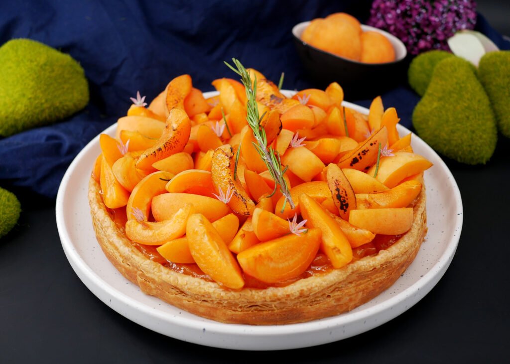 Tarte feuilletée à l'abricot fumé