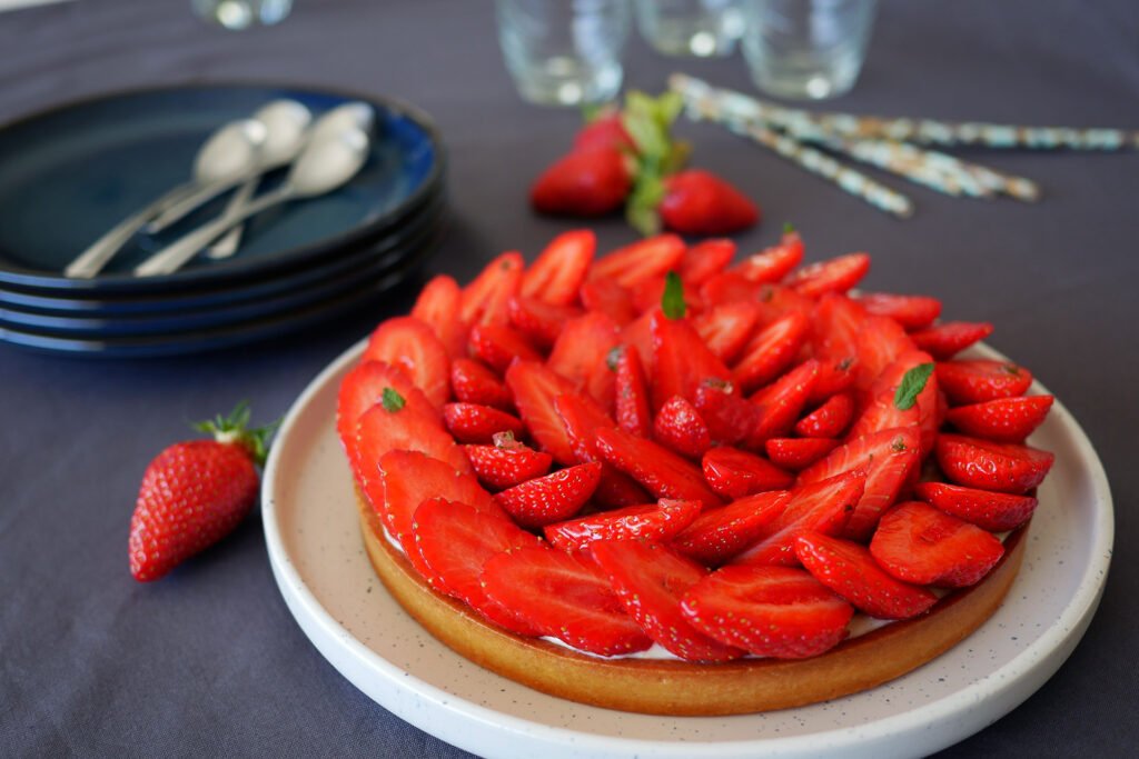Tarte aux fraises et crème pâtissière
